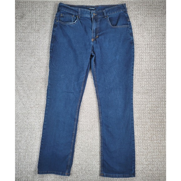Origin Men's Relaxed Legit Fit Straight Leg Denim Jeans Size 36x34 Dark Wash - Picture 1 of 10